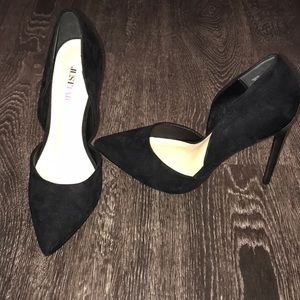 Just fab black pointed heels